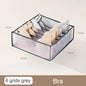 Organizador de Gavetas para Meias e Roupa Interior | Caixa Separadora com 7 Divisórias | Organizador Dobrável para Sutiãs, Calças e Jeans | Ideal para Quarto, Roupeiro e Dormitório