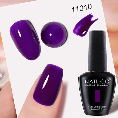 NAILCO Gel Nail Polish 15ml UV/LED Hema/TPO Free – Professional Semi-Permanent Base and Top Coat