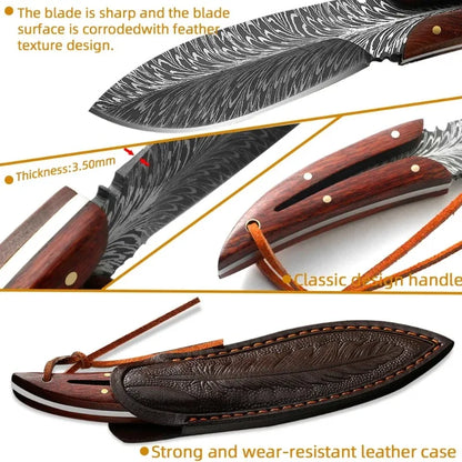 Faca de Desossa Profissional | Faca de Chef Afiada | Textura Premium com Bainha | Utensílio Culinário