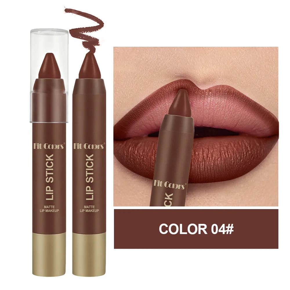 Labial líquido mate aterciopelado resistente al agua: no se corre, hidratante, nutritivo, color chocolate, 6 tonos, cosmético de larga duración.