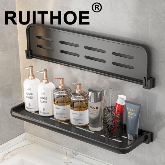 Prateleira Dobrável de Armazenamento para Banheiro – Estante para Banheiro Adequada para Banheiro, Cozinha e Lavanderia, de Parede