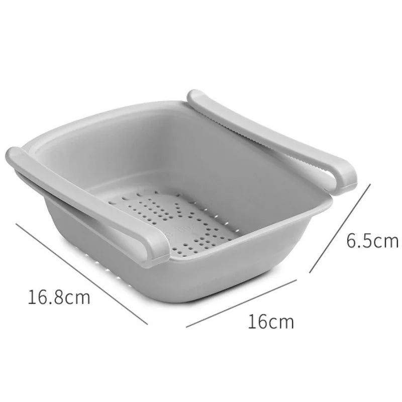 Kitchen Storage Box – Transparent Organizer for Fruits, Vegetables, Eggs, and Food | Sliding Drawer for Refrigerator Shelf