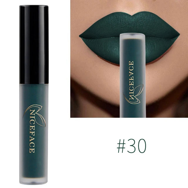 Labial líquido mate, 34 colores, resistente al agua: duradero e hidratante para unos labios perfectos.
