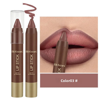Labial líquido mate aterciopelado resistente al agua: no se corre, hidratante, nutritivo, color chocolate, 6 tonos, cosmético de larga duración.