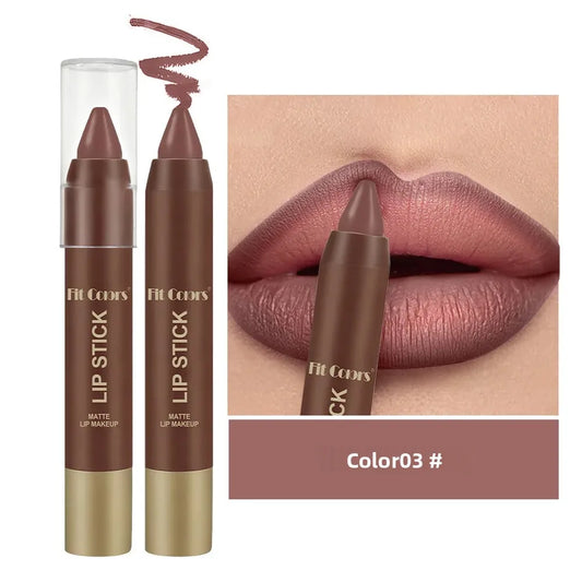 Labial líquido mate aterciopelado resistente al agua: no se corre, hidratante, nutritivo, color chocolate, 6 tonos, cosmético de larga duración.