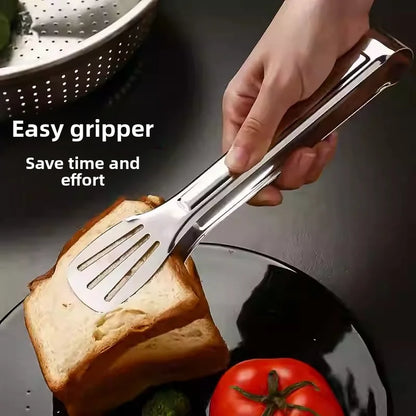 Pinça de Cozinha em Aço Inoxidável | Pinça para Churrasco e Sobremesas | Utensílio Profissional 24cm