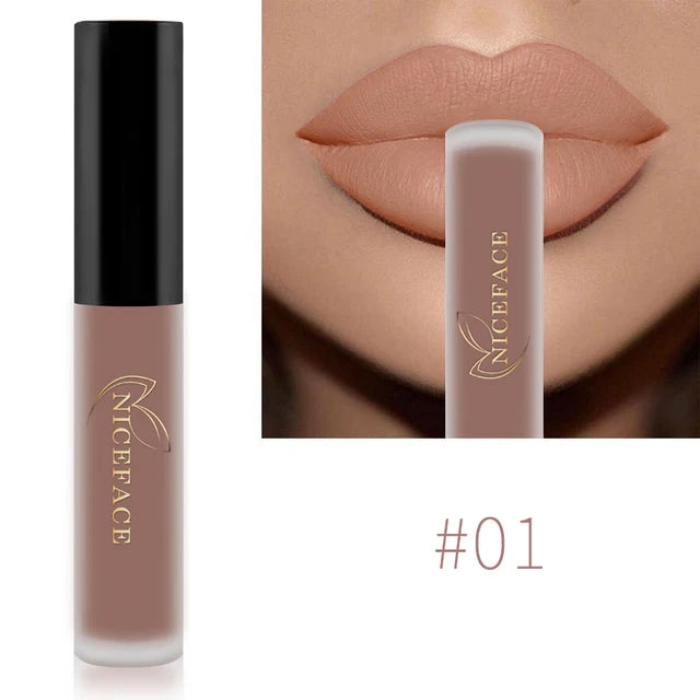 Labial líquido mate, 34 colores, resistente al agua: duradero e hidratante para unos labios perfectos.