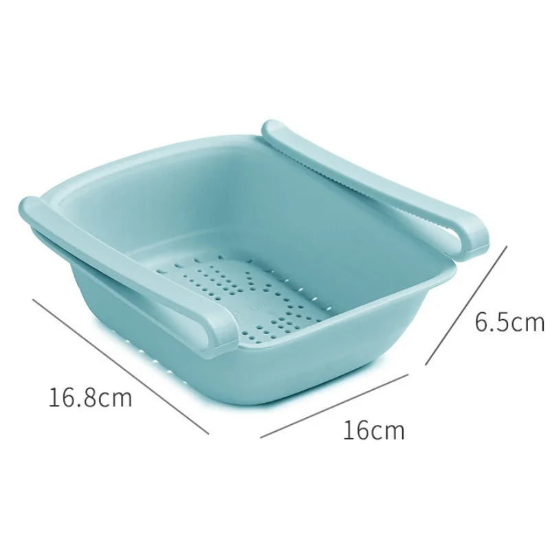 Kitchen Storage Box – Transparent Organizer for Fruits, Vegetables, Eggs, and Food | Sliding Drawer for Refrigerator Shelf