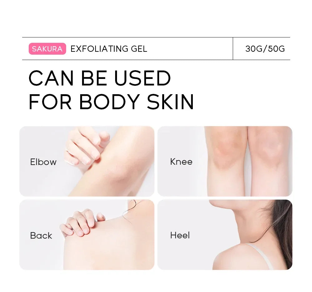 Gel exfoliante facial Sakura: hidratante y nutritivo para una piel radiante