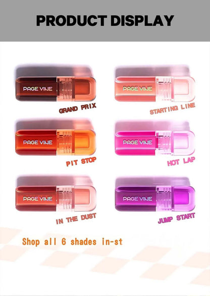 Rubor líquido perlado en 6 colores: resistente al agua y al sudor, efecto natural y duradero.