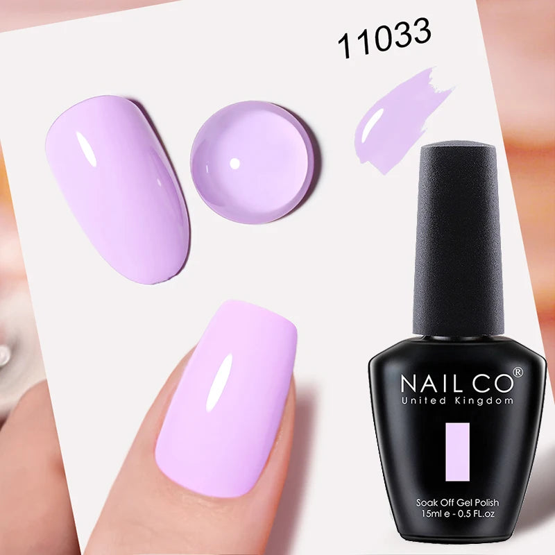 NAILCO Gel Nail Polish 15ml UV/LED Hema/TPO Free – Professional Semi-Permanent Base and Top Coat