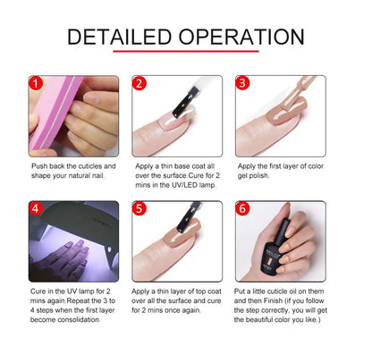 NAILCO Gel Nail Polish 15ml UV/LED Hema/TPO Free – Professional Semi-Permanent Base and Top Coat