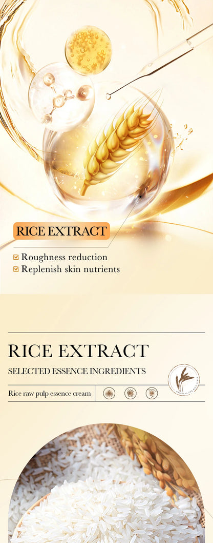 Crema de Esencia de Arroz BIOAOUA: Hidratación profunda, iluminadora, reafirmante y rejuvenecedora para mujeres.