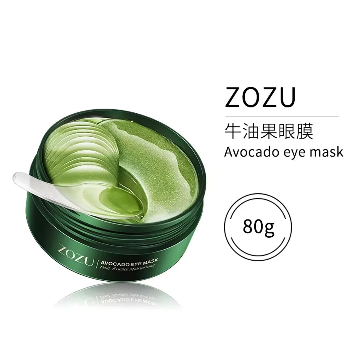 Mascarillas de ojos de aguacate y oro (60 unidades): reafirmantes, antihinchazón, nutritivas, hidratantes, antiarrugas y antiojeras.