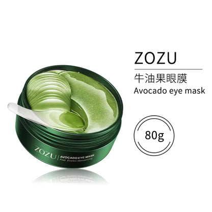 Mascarillas de ojos de aguacate y oro (60 unidades): reafirmantes, antihinchazón, nutritivas, hidratantes, antiarrugas y antiojeras.