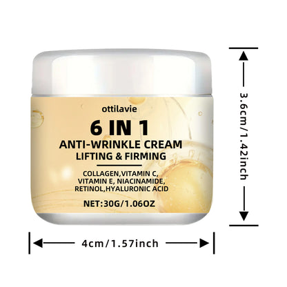 Creme Firmeza Instantânea Ottilavie 6 em 1 – Hidrata, Firma e Suaviza | Não Oleoso | Todos os Tipos de Pele