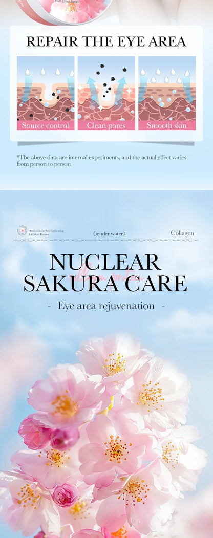 Mascarillas de colágeno para ojos SADOER Sakura (60 unidades): antiojeras, antihinchazón, hidratantes y reafirmantes.