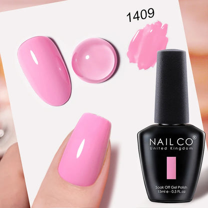 NAILCO Gel Nail Polish 15ml UV/LED Hema/TPO Free – Professional Semi-Permanent Base and Top Coat