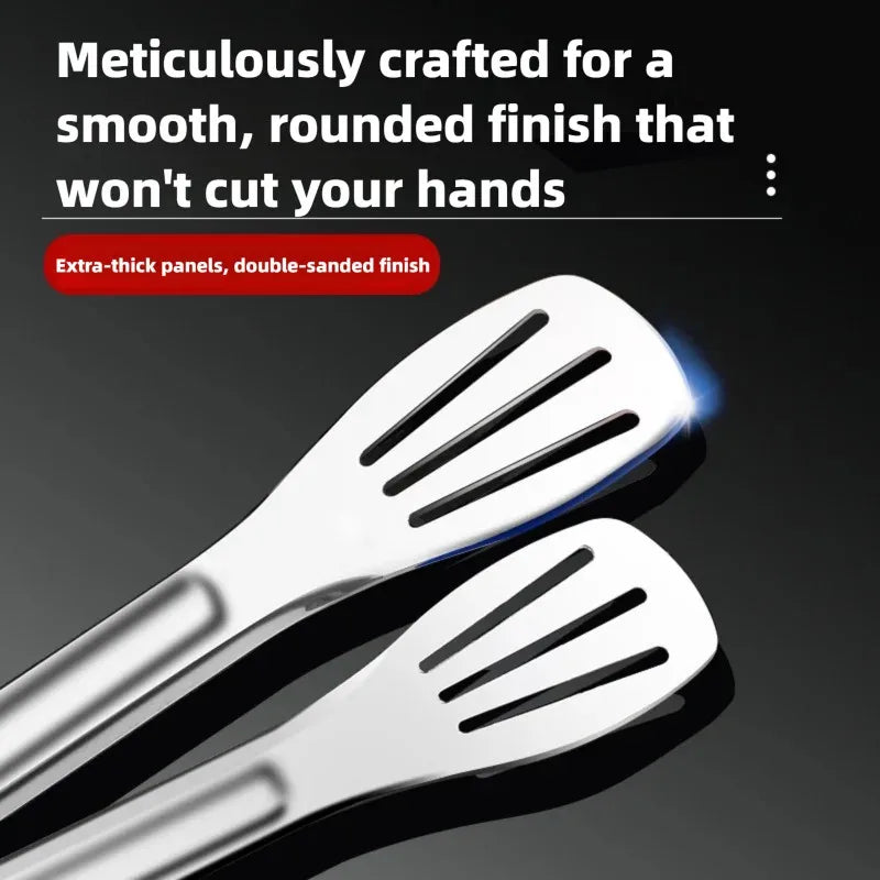 Pinça de Cozinha em Aço Inoxidável | Pinça para Churrasco e Sobremesas | Utensílio Profissional 24cm