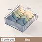 Organizador de Gavetas para Meias e Roupa Interior | Caixa Separadora com 7 Divisórias | Organizador Dobrável para Sutiãs, Calças e Jeans | Ideal para Quarto, Roupeiro e Dormitório