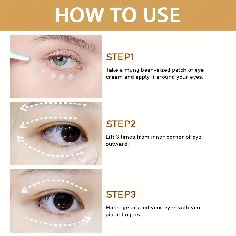 Crema de colágeno para ojos: antiojeras, hinchazón, reafirmante, hidratante y cuidado del contorno de ojos.