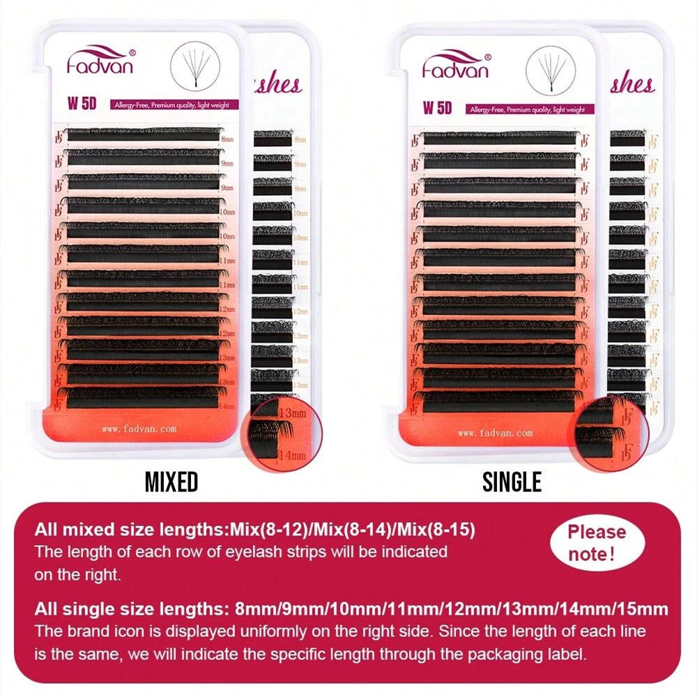 Extensiones de pestañas 5D FADVAN Efecto Visón Volumen