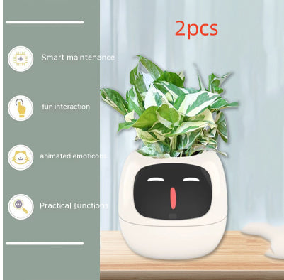 Smart Pot with Expressions and Sensors – Over 49 Expressions, 7 Smart Sensors and AI Chip, Making Plant Growing Easier and More Fun