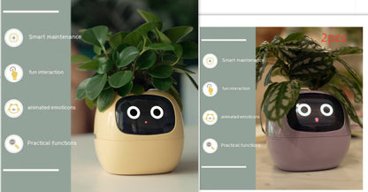 Smart Pot with Expressions and Sensors – Over 49 Expressions, 7 Smart Sensors and AI Chip, Making Plant Growing Easier and More Fun