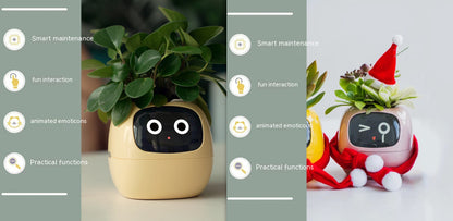 Smart Pot with Expressions and Sensors – Over 49 Expressions, 7 Smart Sensors and AI Chip, Making Plant Growing Easier and More Fun