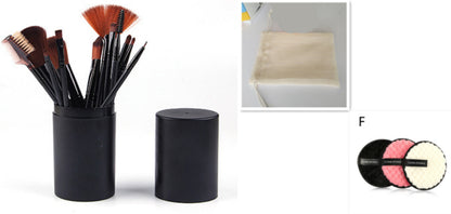 Kit con 12 brochas de maquillaje: brochas para rubor, sombra de ojos, pestañas e iluminador.