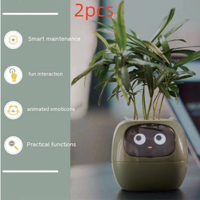 Smart Pot with Expressions and Sensors – Over 49 Expressions, 7 Smart Sensors and AI Chip, Making Plant Growing Easier and More Fun
