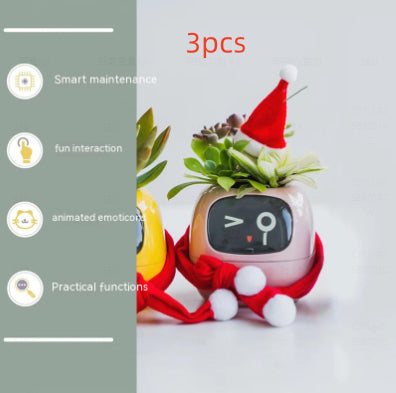 Smart Pot with Expressions and Sensors – Over 49 Expressions, 7 Smart Sensors and AI Chip, Making Plant Growing Easier and More Fun