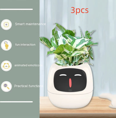Smart Pot with Expressions and Sensors – Over 49 Expressions, 7 Smart Sensors and AI Chip, Making Plant Growing Easier and More Fun