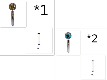 360° Rotating Shower Head – Water Saving, High Pressure, Turbo with Mini Fan, Premium ABS