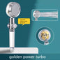 360° Rotating Shower Head – Water Saving, High Pressure, Turbo with Mini Fan, Premium ABS