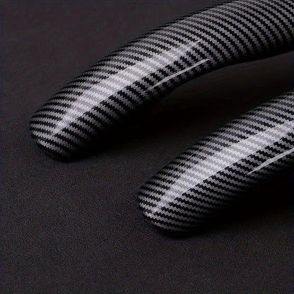 Non-slip Carbon Fiber Steering Wheel Cover – Enhance your driving experience with comfort and style.