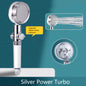 360° Rotating Shower Head – Water Saving, High Pressure, Turbo with Mini Fan, Premium ABS